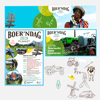 Huisstijl, posters, folders en logo Boerendag Elspeet