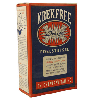 fotobewerking van origineel doosje Krackfree uit de jaren 50 waarbij het woordeel crack is vervangen door Ka Ee Er Ka