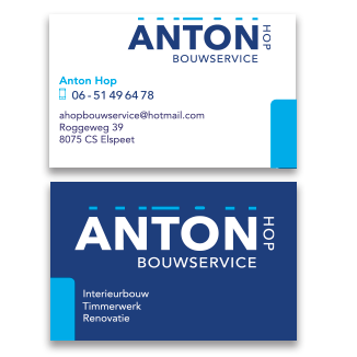 Anton Hop Bouwservice, logo en huisstijl, Krekwerk